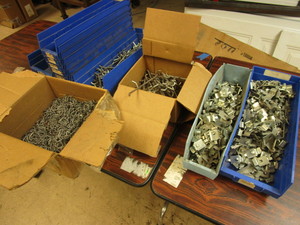 lot 348 image: HARDWARECOMPONENTS FOR SHOP SHELVING, STORAGE BINS