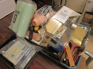 lot 351 image: ASSORTED PAINTING AND WALLPAPERING SUPPLIES