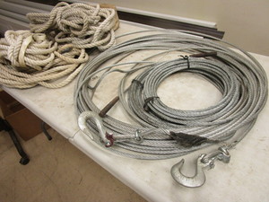 lot 375 image: STEEL TOW CABLE, HEAVY-DUTY ROPE