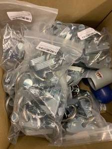 BOX OF STEEL TRAILER TIE DOWNS