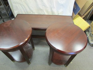 lot 17 image: Coffee Table2 Round End Tables