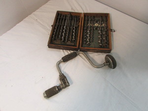 lot 72 image: Vintage Drill and Bits