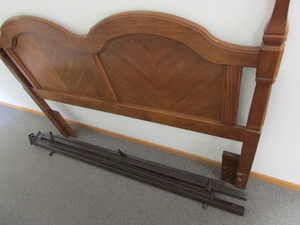 lot 77 image: Queen Bed Frame with Head Board