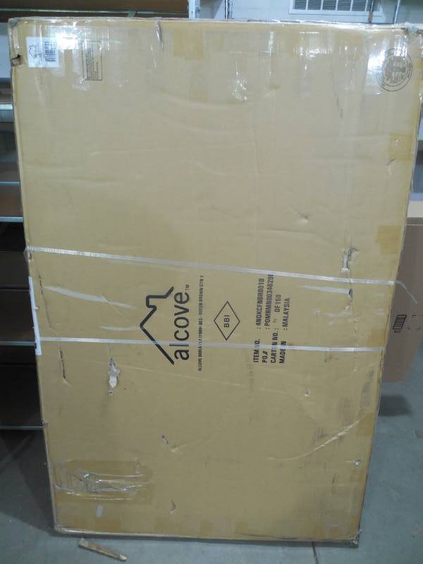 lot 6 image: alcove Doria Platform Headboard - Brown, Queen