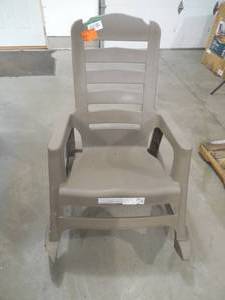 lot 17 image: Big Easy Plastic Outdoor Rocking Chair Mushroom