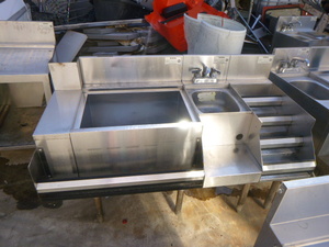 lot 11 image: Krown Ice Bin, BlenderLiquor Dump Sink, Liquor Bottle Display