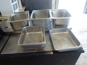 lot 34 image: 3 Stainless Steam Table Pans