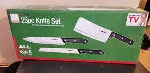 lot 51 image: Ronco 25 piece Knife Set NIB