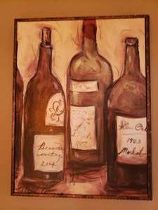 lot 84 image: Wine Bar Wall Art, set of 3