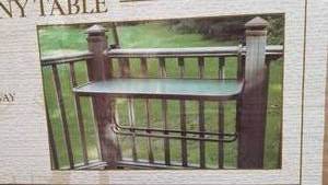 lot 68 image: Backyard Creations Balcony Table NIB