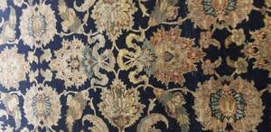 lot 34 image: Elegant Black and Gold Wool Area Rug
