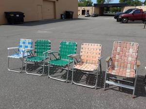 5-Assorted Aluminum PatioLawn Chairs