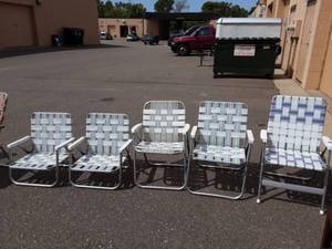 5-Assorted Aluminum PatioLawn Chairs