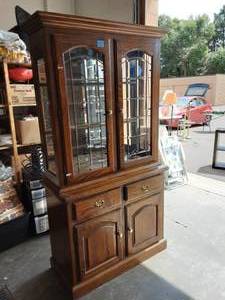 2-Piece Lighted Hutch 41x18x78