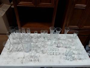 Assorted Glass & Stemware