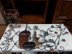 Wall Decor, Metal Sculptures, Wine Rack