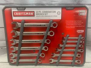 lot 1 image: Craftsman 12pc Metric Combination Wrench Set