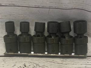 lot 3 image: SK Tools 6pc Universal Spline Wobble Metric Impact Socket Set