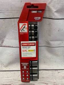 lot 34 image: Craftsman 9pc SAE 38 Drive Socket Set