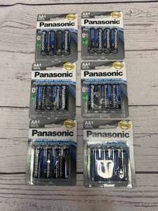 lot 58 image: Lot of 6 Pack AA Panasonic Battery Exp 2022