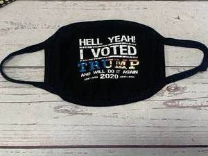 lot 59 image: Hell Yeah I Voted for Trump Covid Face Mask