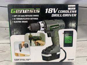 lot 70 image: Genesis 18 Volt Cordless Drill