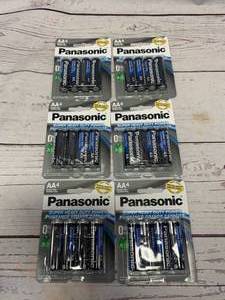 lot 92 image: Lot of 6 Pack AA Panasonic Battery Exp 2022
