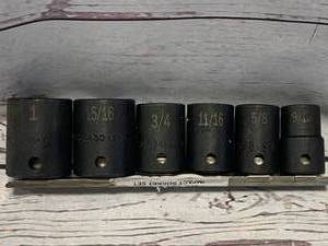 lot 95 image: SK Tools 6pc Metric Impact Socket Set 12 Drive