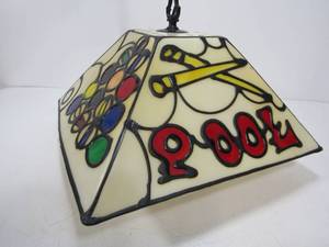 lot 15 image: Vintage 1970s Hanging PoolBilliard Room Lamp