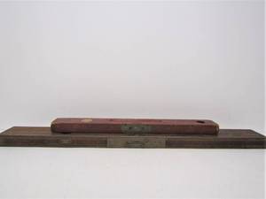 lot 29 image: Pair of Antique Brass & Wood Levels