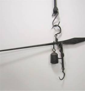 lot 121 image: Antique 19th Century Iron Hanging Cotton Scale