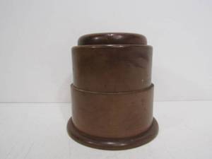 lot 184 image: Vintage 1940s Turned Wood Lidded TobaccoCigar Humidor with Inlaid Duck Top