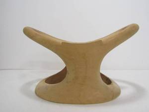 lot 185 image: Vintage Hand Carved Wooden Tribal Headrest - Dutch Guiana