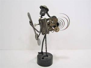 lot 166 image: Very Cool Signed Artist Made Steampunk Style Sculpture