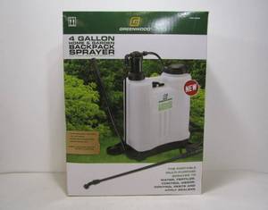 lot 207 image: Brand New Greenwood 4 Gallon Backpack Lawn Sprayer