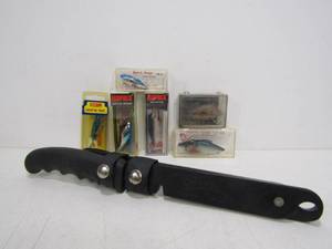 lot 254 image: CUTCO Fishermans Solution Knife & Fishing Lures