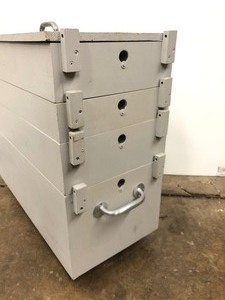lot 280 image: Rolling Sectional  Wooden Tool Chest