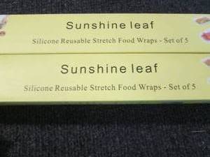2 Silicone Food Wraps,Sunshine Leaf...