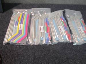 4 Sets Stainless Steel Straws...
