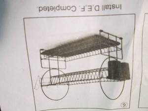 2 Tiers Dish Drying Rack, Gray...