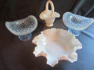 lot 43 image: Opalescent Hobnail, Fenton