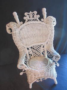 lot 54 image: Wicker Doll Chair