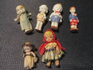lot 66 image: Frozen Charlotte Style Dolls