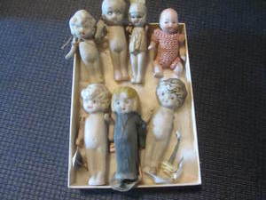 lot 71 image: Bisque Dolls