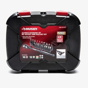 Husky Diamond Bit Ratchet and Socket Set (20-piece, 14 and 38 Drive)