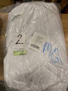 Classic Down White Cotton King Quilted Blanket, KO58-K-WHITE - NEW