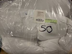 Ultimate Baffled Square 4 in. Full Down Featherbed Mattress Topper, FA30-F-WHITE - NEW