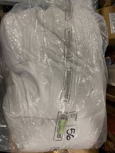 Ultimate Baffled Square 4 in. Twin Down Featherbed Mattress Topper, FA30-T-WHITE - NEW