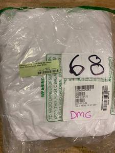 Company Cotton White Solid 300 Thread Count Percale Queen Fitted Sheet, E4D8-Q-WHITE - NEW