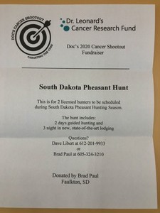 lot 30 image: South Dakota Pheasant Hunt for 2 People